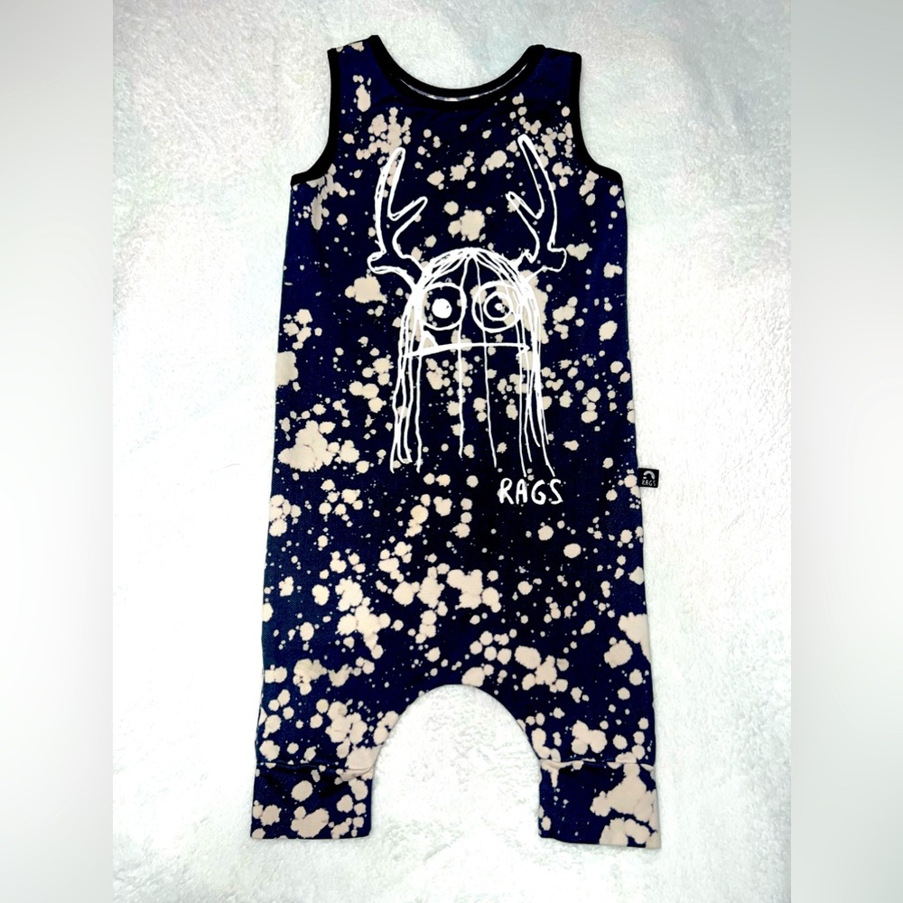 Rags to Raches romper jumpsuit, size 2T, EUC